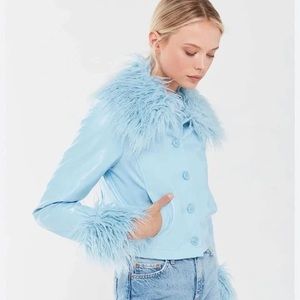 Urban Outfitters Mia Pleather Faux Fur Jacket